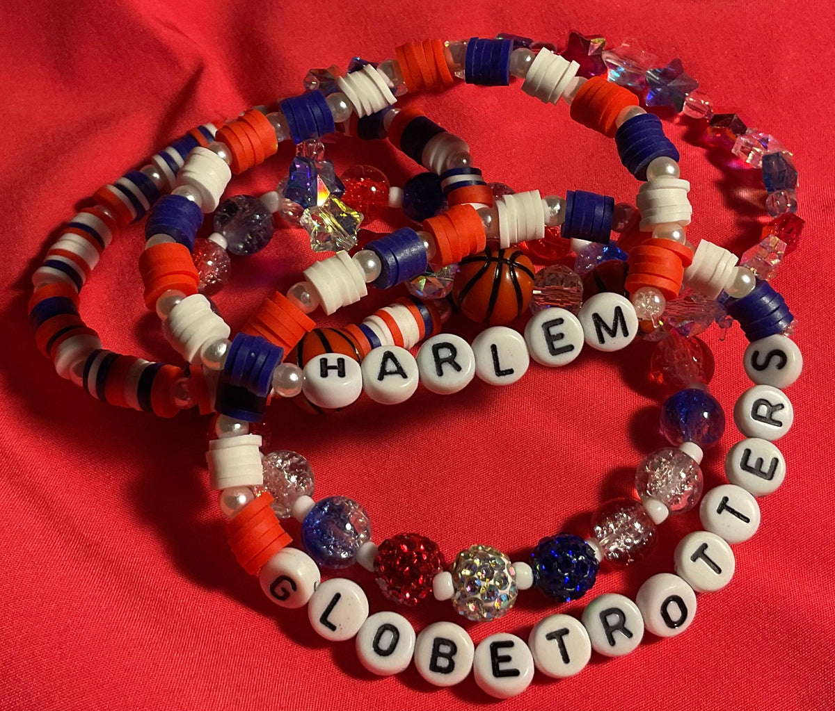 Harlem Globetrotters basketball stacker set of 5 Bracelet