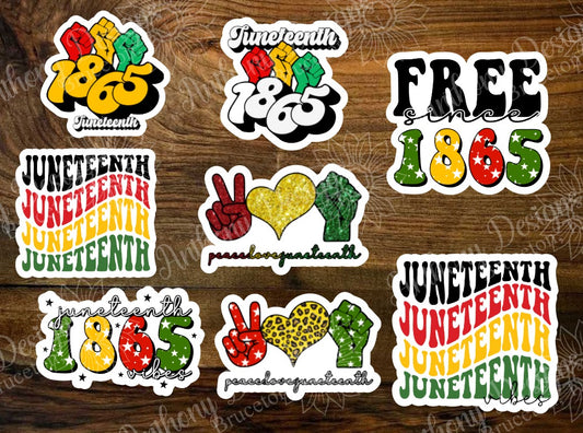 Juneteenth 1865 vinyl stickers