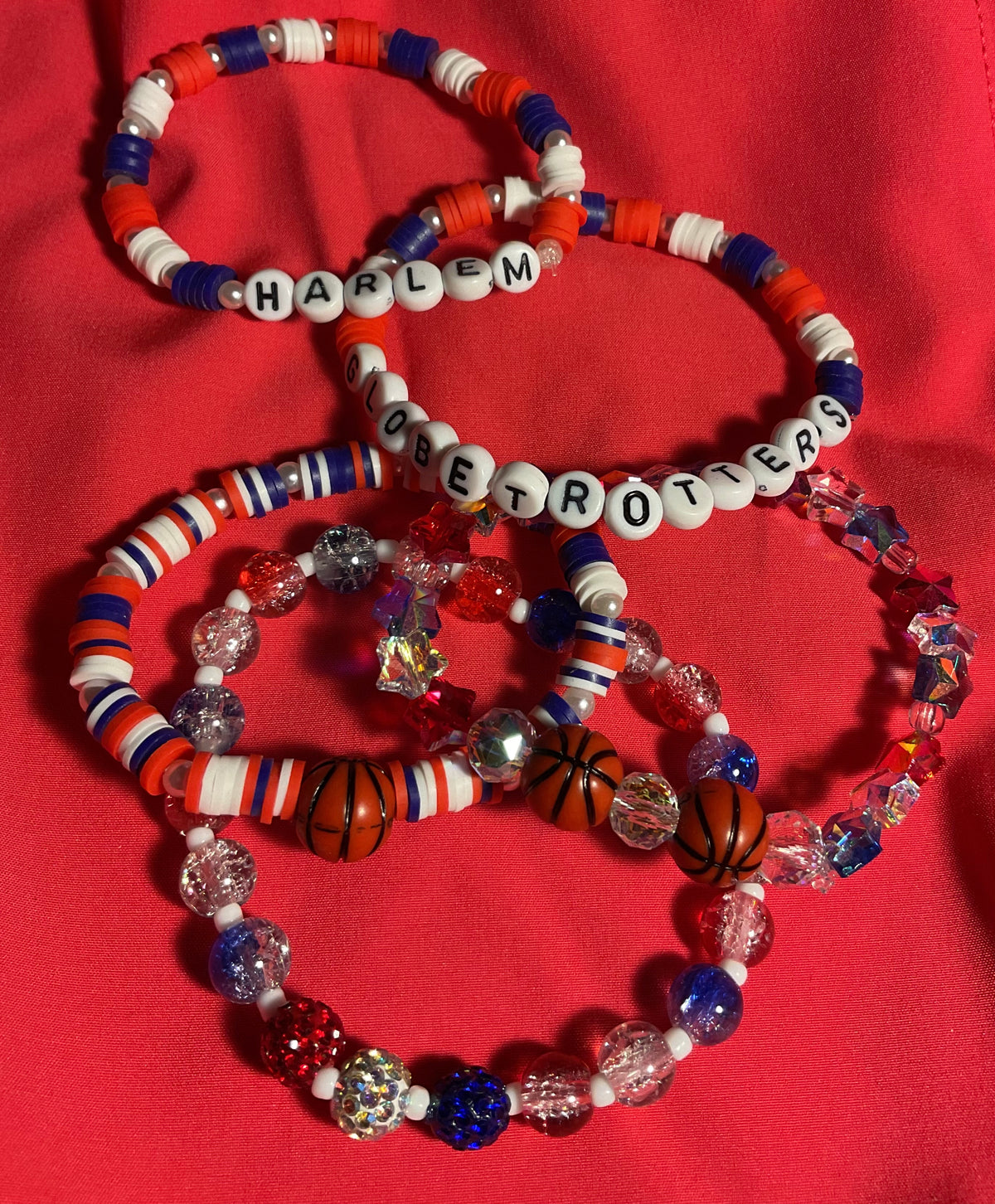 Harlem Globetrotters basketball stacker set of 5 Bracelet