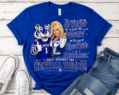 It costs a lot of money to look this cheap but my Tiger Pride is Priceless on  Comfort Color short sleeve tee shirt