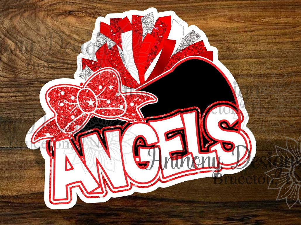 Personalized Cheerleader Vinyl Sticker