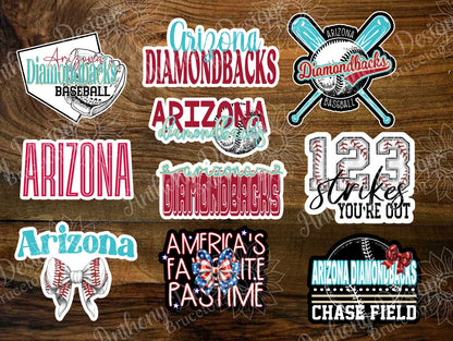 Arizona inspired Baseball Vinyl Stickers