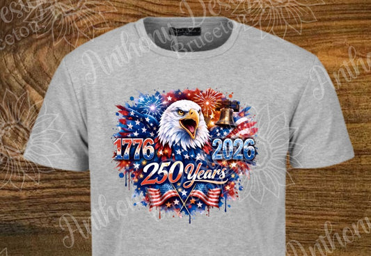 Bald Eagle 250 Years USA 4th of July shirt