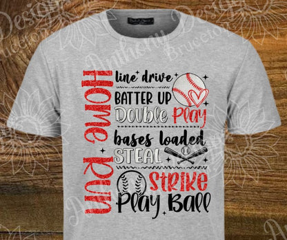 Baseball Typography. Baseball. school spirit inspired designed shirt