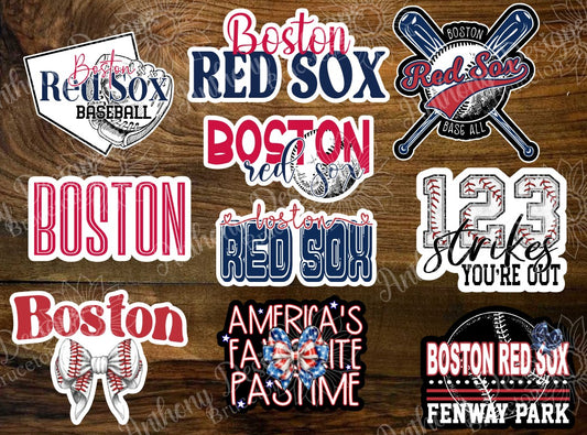 Boston inspired Baseball Vinyl Stickers
