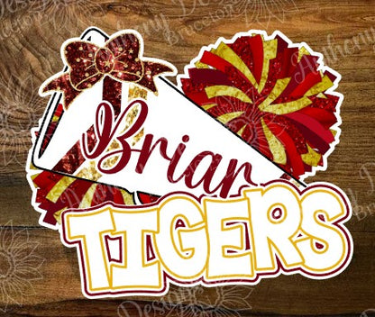Personalized Cheerleader Vinyl Sticker