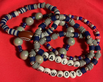 Dallas Cowboys football stacker set of 5 Bracelet