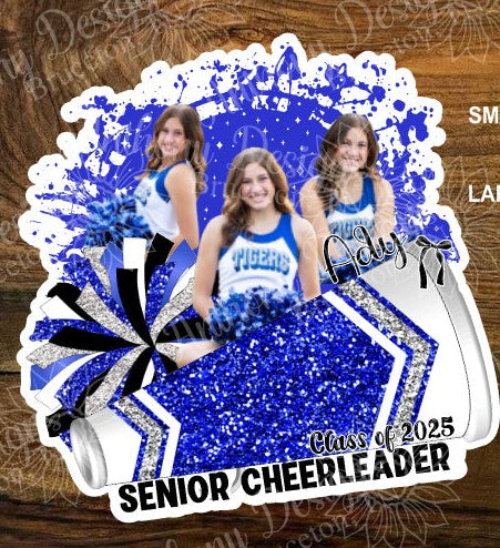 Personalized Cheerleader Vinyl Sticker