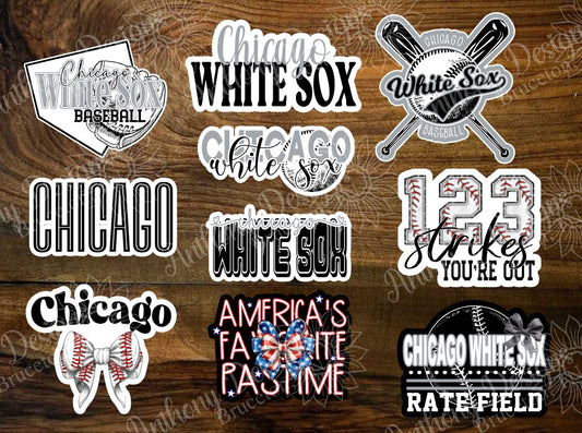 Chicago inspired Baseball Vinyl Stickers