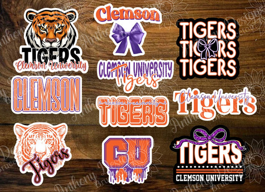 Clemson inspired Vinyl Stickers