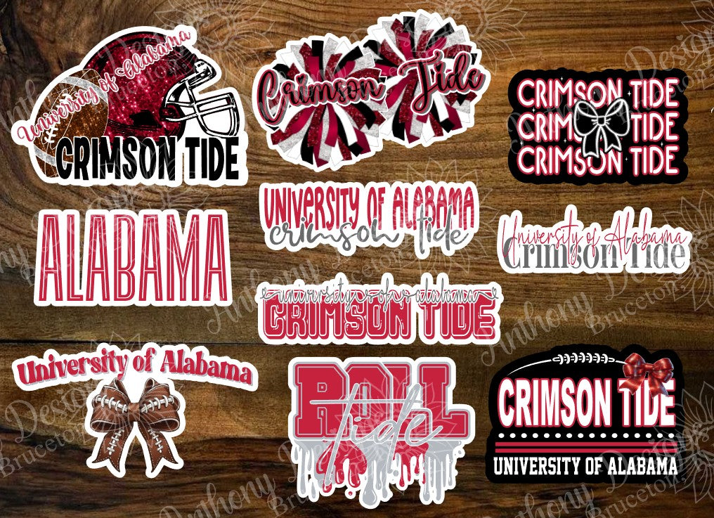 Alabama inspired Vinyl Stickers