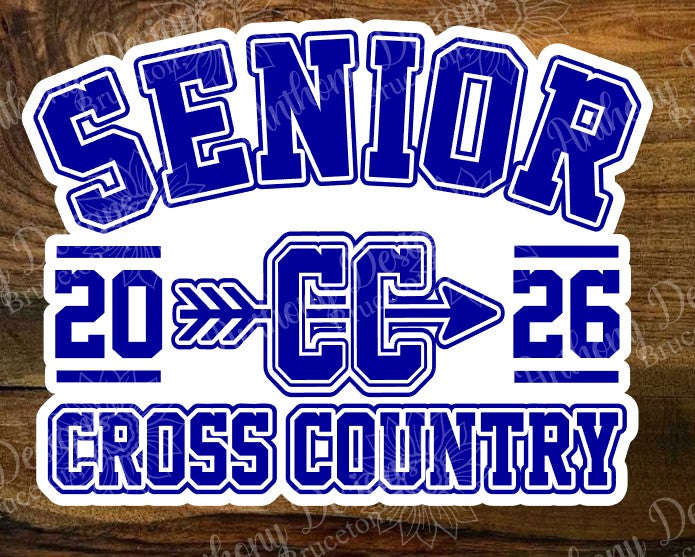 Personalized Senior Cross Country Vinyl Sticker