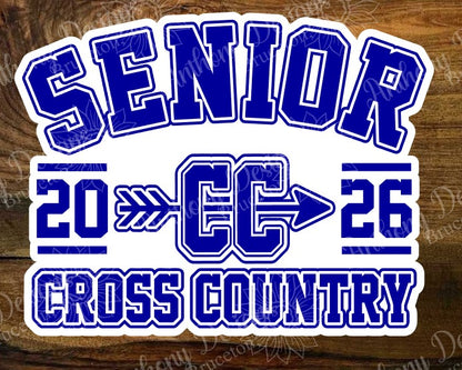 Personalized Senior Cross Country Vinyl Sticker