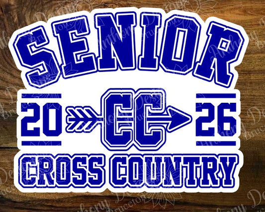 Personalized Senior Cross Country Vinyl Sticker