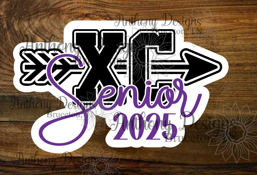 Personalized Senior Cross Country Vinyl Sticker