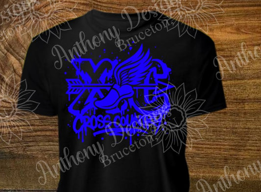 Cross Country splattered shirt