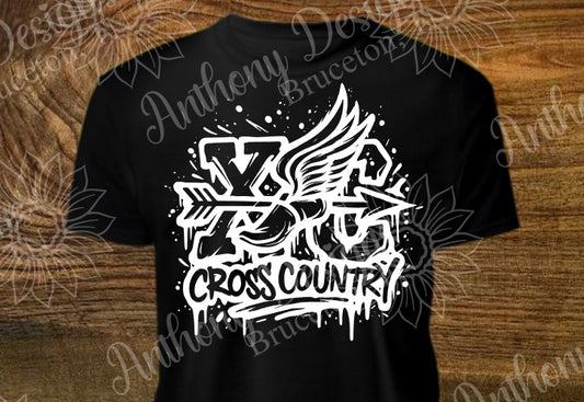 Cross Country splattered shirt