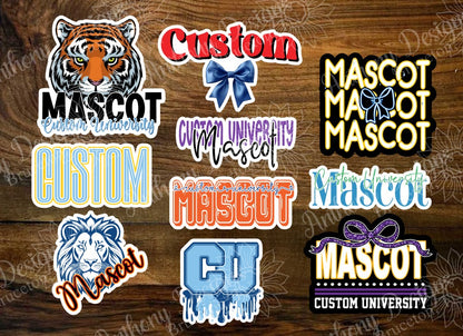 Custom University/College inspired Vinyl Stickers