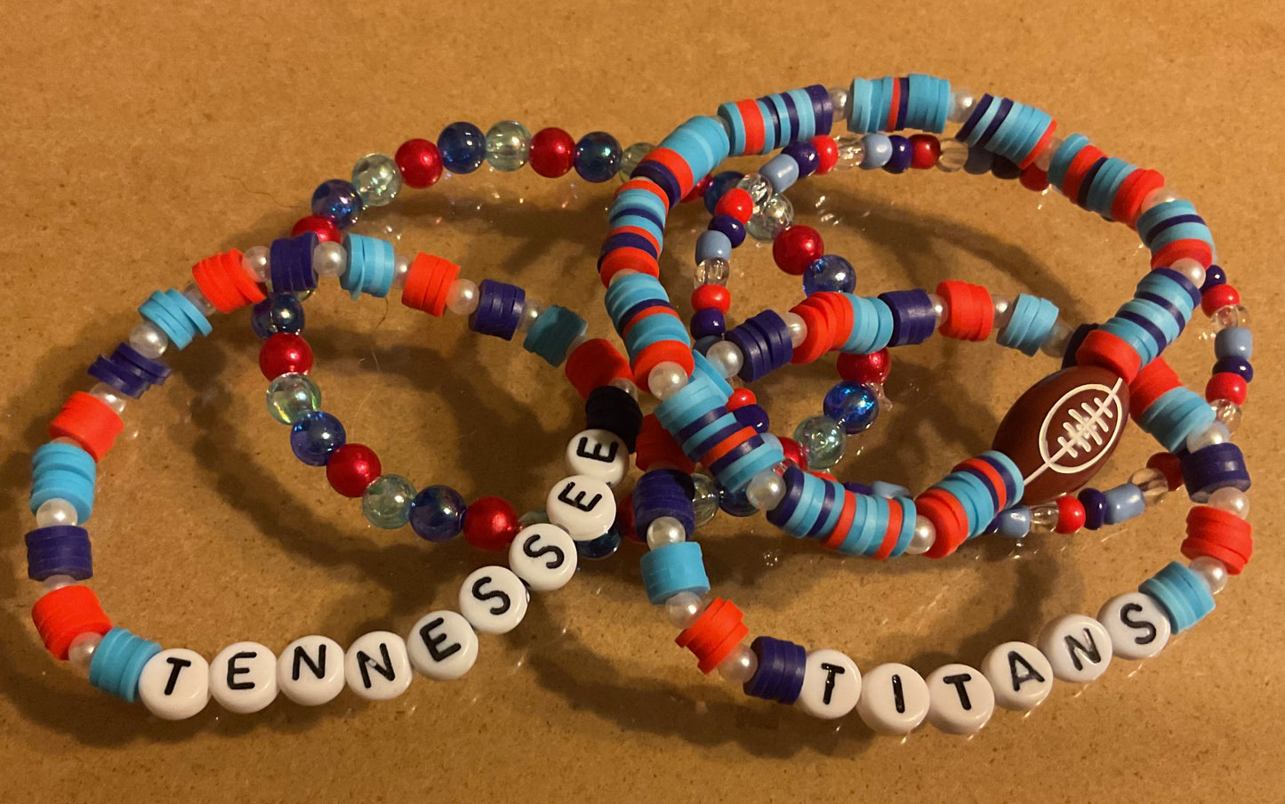 Tennessee Titans football stacker set of 5 Bracelets