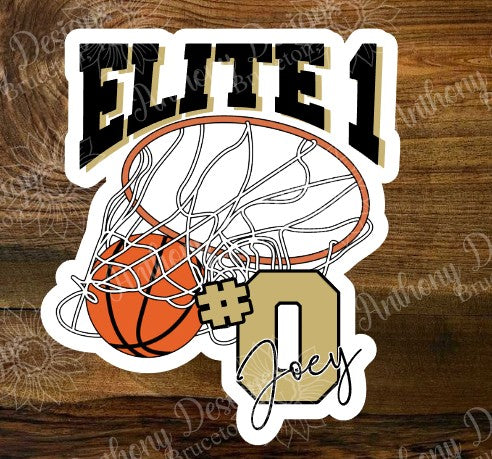 Personalized Basketball Player Vinyl Sticker