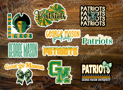 George Mason inspired Vinyl Stickers