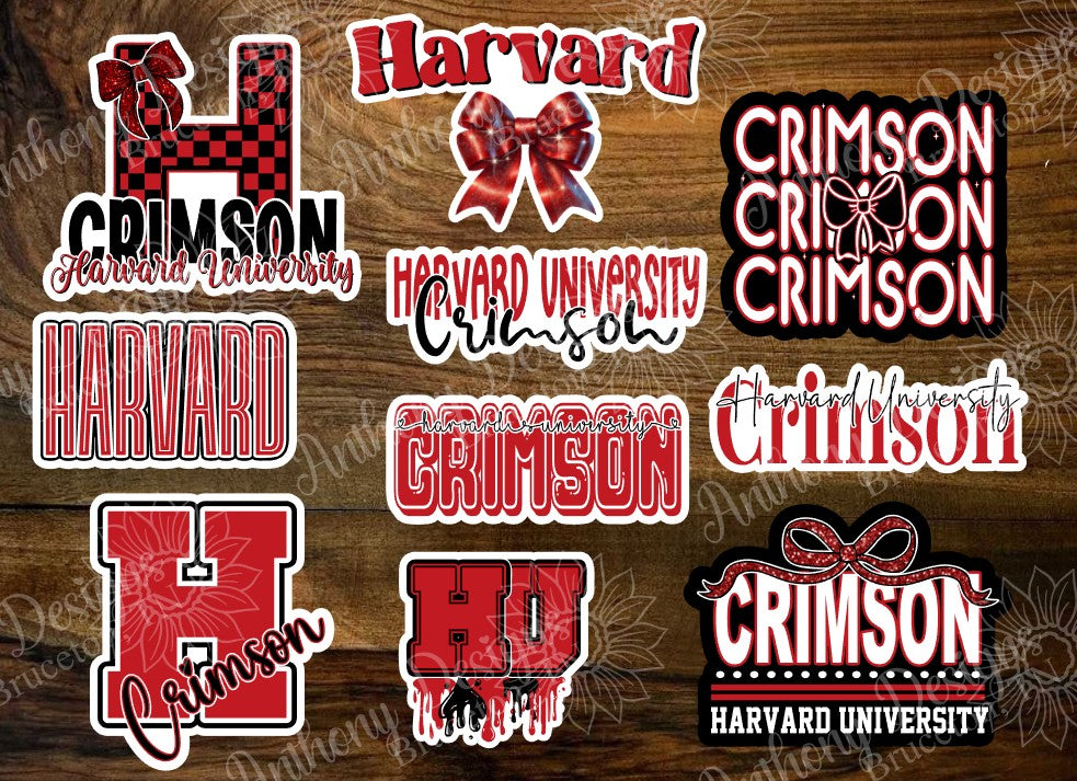 Harvard inspired Vinyl Stickers