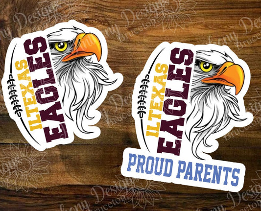 Personalized Football Proud Parents with School Name, Colors, and Mascot  Vinyl Sticker/Decal