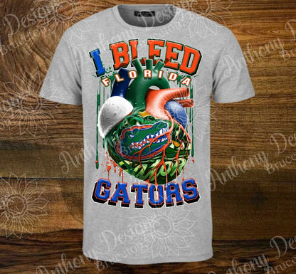 I bleed Gators inspired shirt
