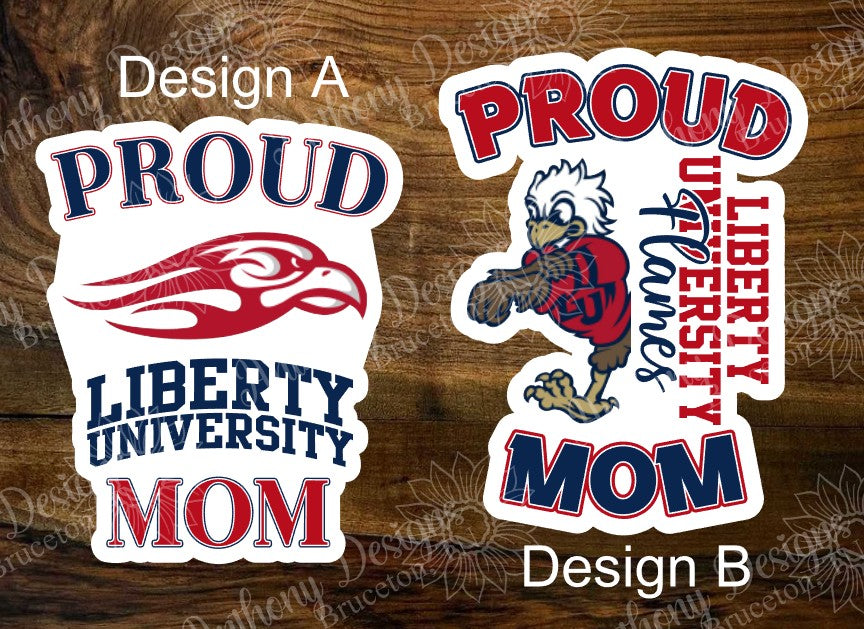 Liberty University Proud College/University Parents Stickers