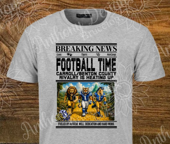 Lions Tigers Mustangs Oh My!  football shirt