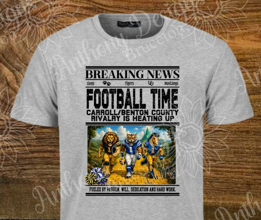 Lions Tigers Mustangs Oh My!  football shirt