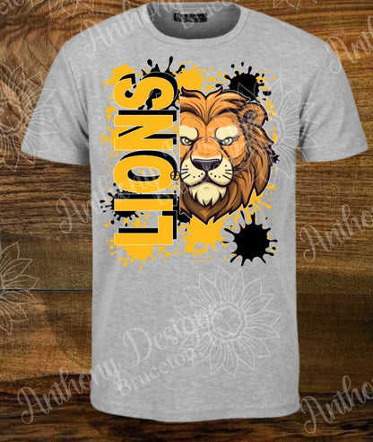 Lions paint splattered inspired designed shirt