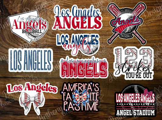 Los Angeles inspired Baseball Vinyl Stickers