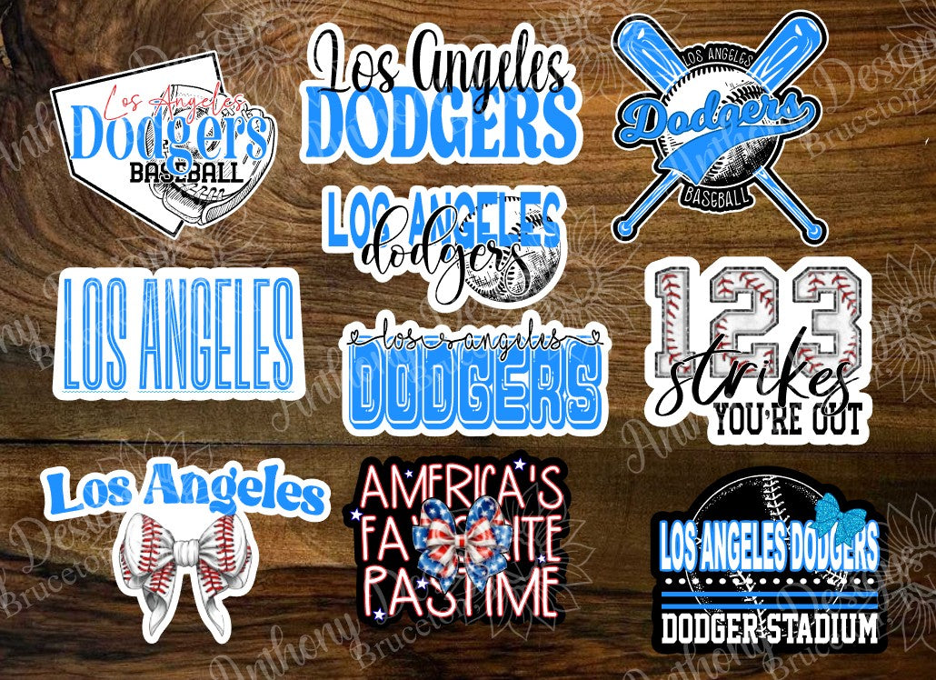 Los Angeles inspired Baseball Vinyl Stickers