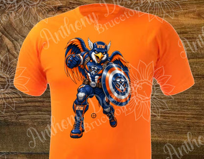 Marvel inspired Captain Skyhawk. UT Martin    school spirit inspired designed shirt