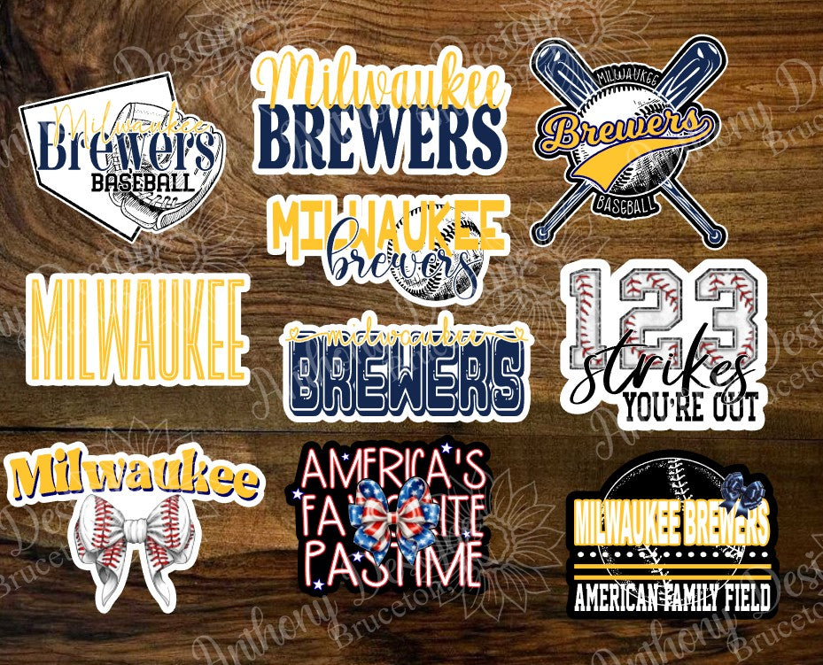 Milwaukee inspired Baseball Vinyl Stickers