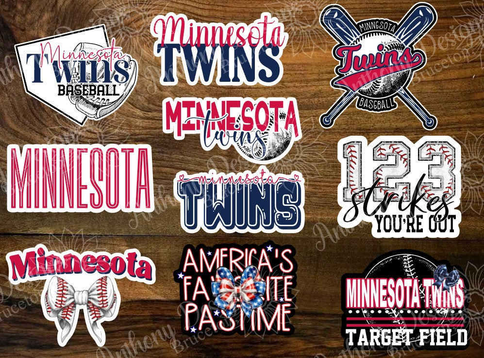 Minnesota inspired Baseball Vinyl Stickers