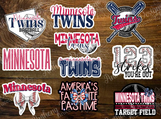 Minnesota inspired Baseball Vinyl Stickers