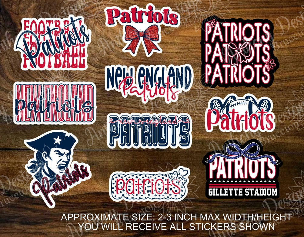 New England Patriots inspired Vinyl Stickers