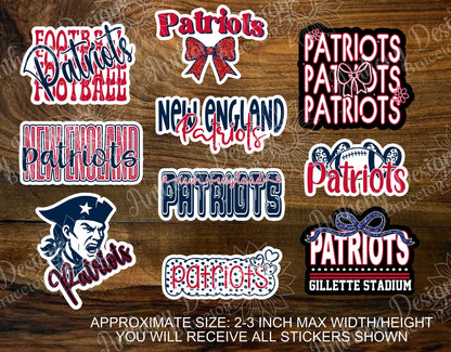 New England Patriots inspired Vinyl Stickers