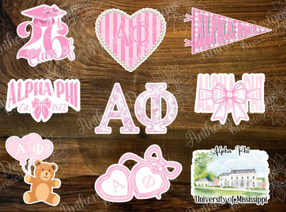 Mississippi Alpha Phi inspired Vinyl Stickers