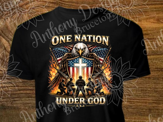 One Nation Under God  Military shirt