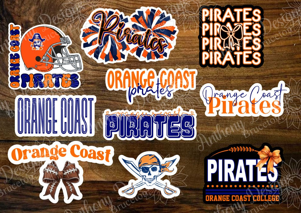 Orange Coast inspired Vinyl Stickers