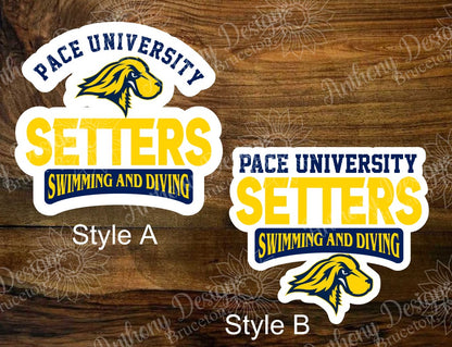 Personalized Swimming and Diving Vinyl Sticker