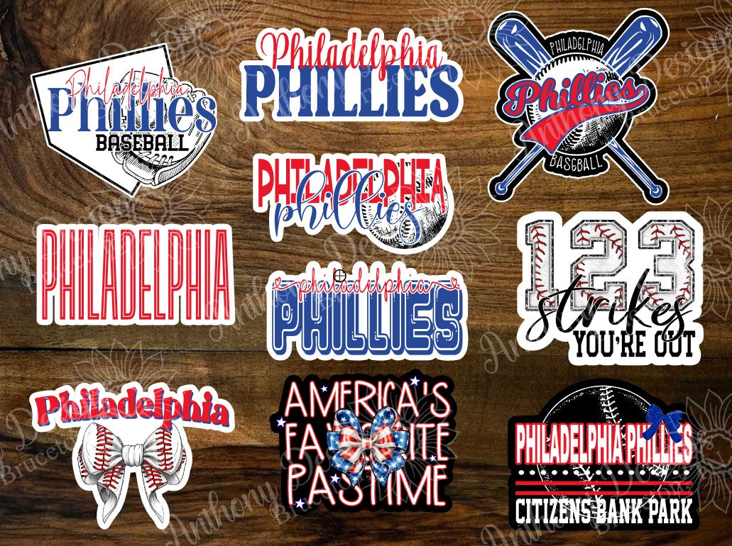 Philadelphia inspired Baseball Vinyl Stickers