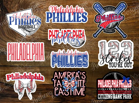 Philadelphia inspired Baseball Vinyl Stickers