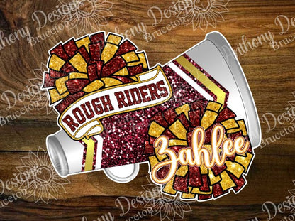 Personalized Cheerleader Vinyl Sticker