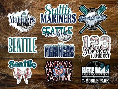 Seattle inspired Baseball Vinyl Stickers