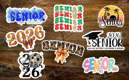Senior Holiday Class of 2026 Vinyl Stickers