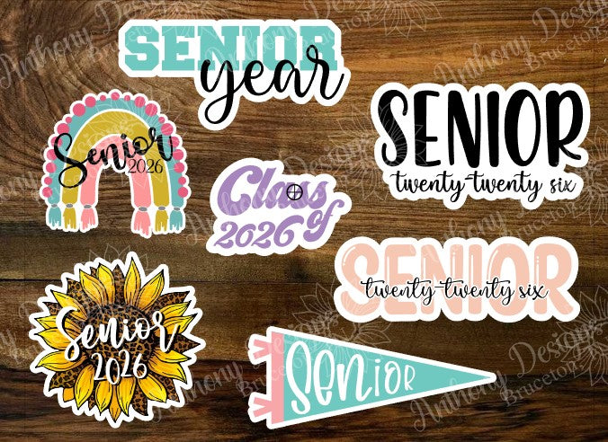Senior Class of 2026 Vinyl Stickers
